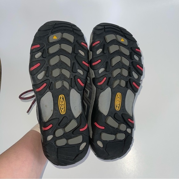 KEEN Hiking Shoes Women's Size 6.5 US Grey Pink OakRidge‎ Sneakers Leather Mesh - Picture 11 of 16